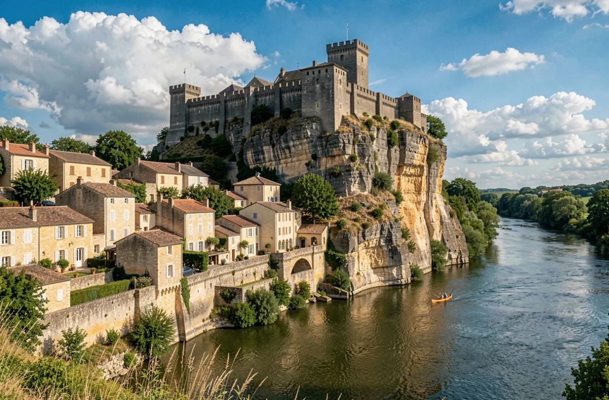 Le château médiéval de Beynac-et-Cazenac perché sur sa falaise dominant la vallée de la Dordogne