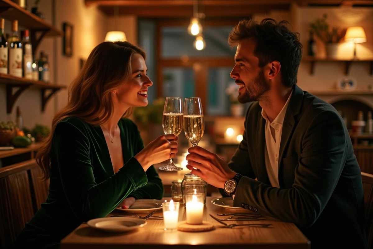 Dîner romantique en amoureux dans une winstub alsacienne à Strasbourg pour la Saint-Sylvestre