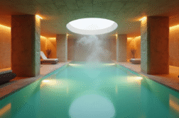 Spa intérieur haut de gamme dans le PasdeCalais avec eau turquoise